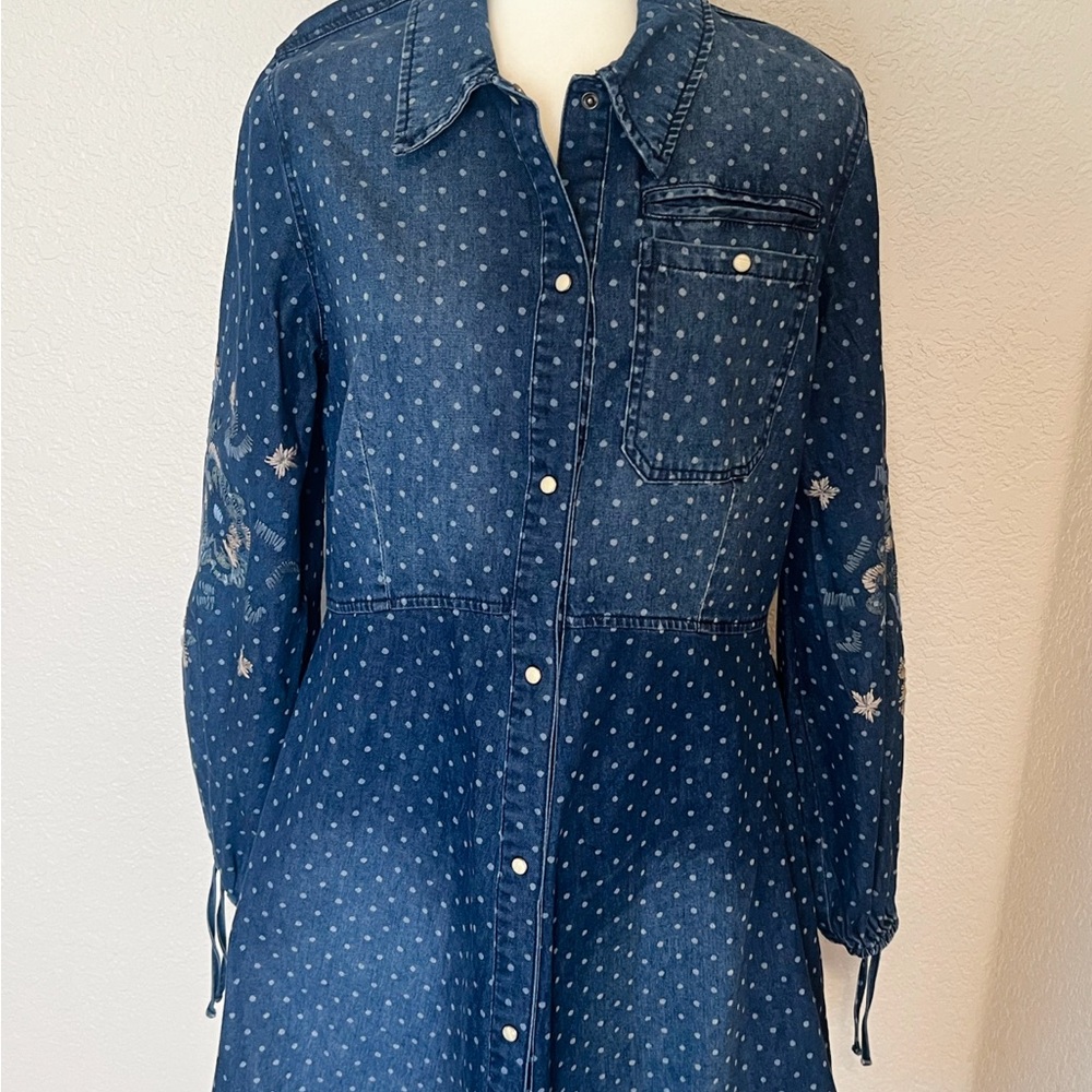 Double D Ranch Blue Polka Dot Dress